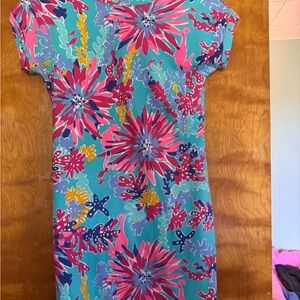 Lilly Pulitzer Floral Mini Dress - Pink and Blue